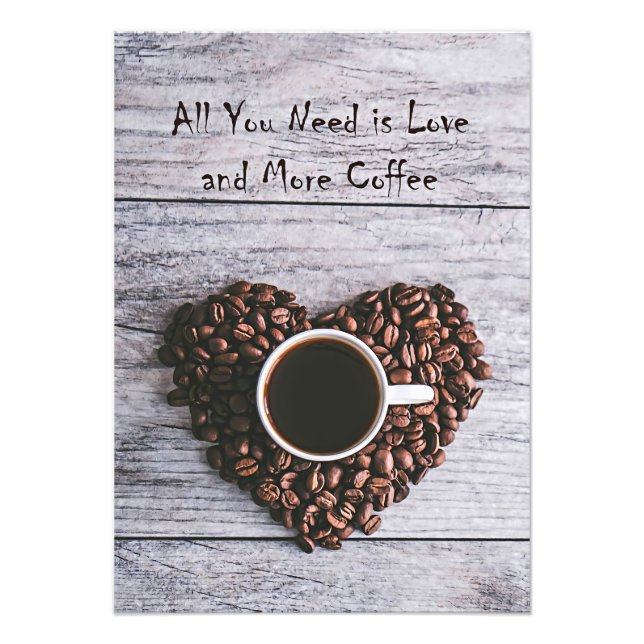 Coffee Lover All You Need Is Love And Coffee Fotodruck (Vorne)