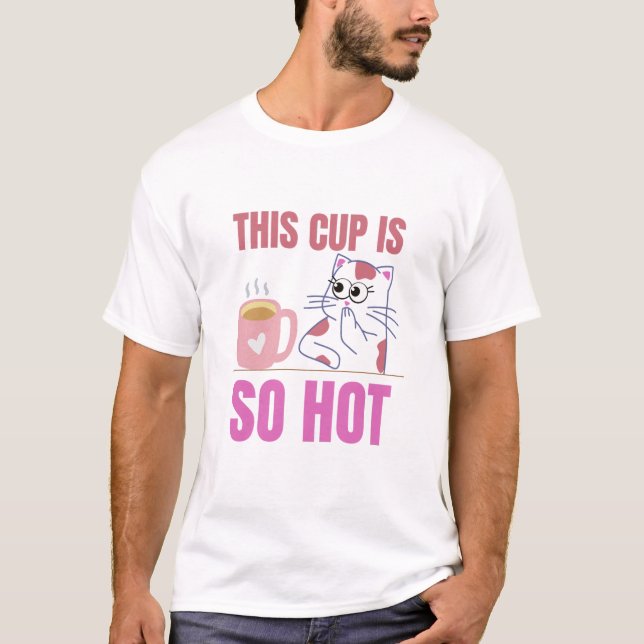 Coffee Lover Cat-Hemd T-Shirt (Vorderseite)