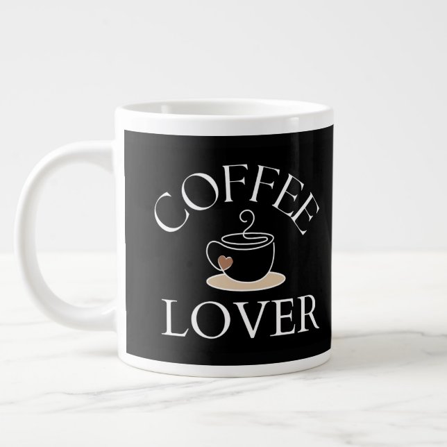 Coffee Lover Co-worker or Birthday Gift Jumbo-Tasse (Links)