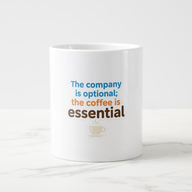 Coffee Lover Daily Ritual Sticker Jumbo-Tasse (Vorderseite)