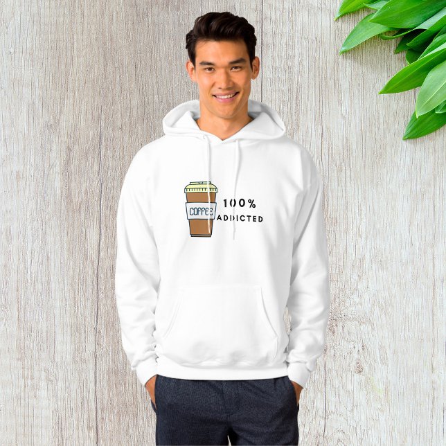 Coffee Lover Design 100% Koffein zugesetzt Hoodie (Von Creator hochgeladen)