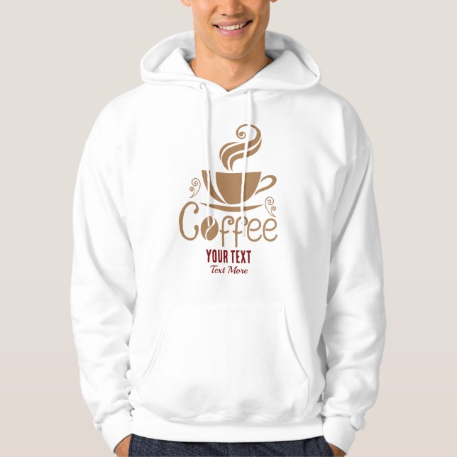 Coffee Lover Design – Minimal Coffee Cup Graphic Hoodie (Vorderseite)