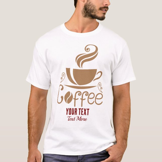 Coffee Lover Design – Minimal Coffee Cup Graphic T-Shirt (Vorderseite)