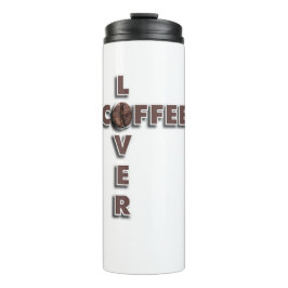 Coffee Lover Design with Real Bean Thermosbecher