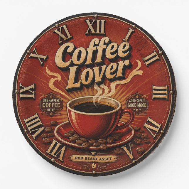 Coffee Lover  Pappteller (Vorderseite)