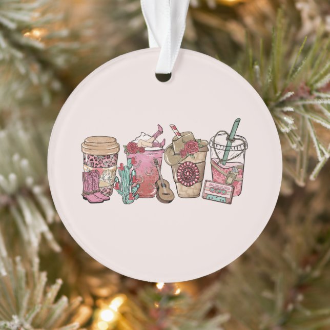 Coffee Lover Western Cowboy Ornament (Baum)