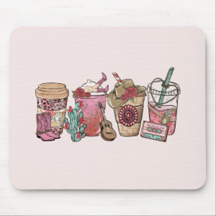Coffee Lover Western Cowboy Thema Mousepad