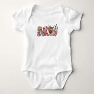 Coffee Lover Western Cowboy Theme Baby Strampler