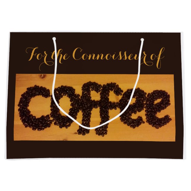 Coffee Lover's Gift Bag von RoseWrites Große Geschenktüte (Vorderseite)