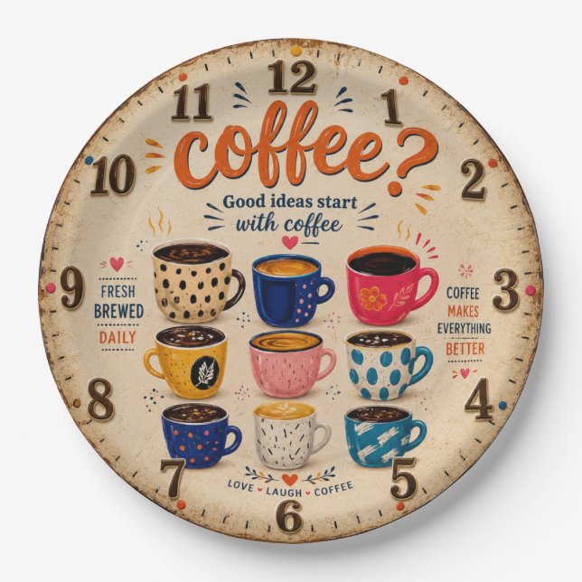 Coffee Lovers  Pappteller (Vorderseite)