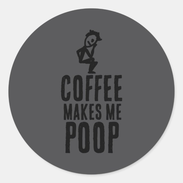 Coffee Makes Me Op  Runder Aufkleber (Vorderseite)