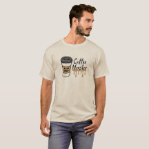 Coffee Monster Herren T-Shirt – Kaffeinsüchtiger T