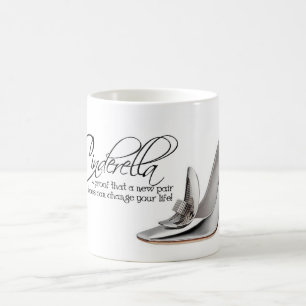 Coffee Mug Cendrillon Argent Chaussures Citation T