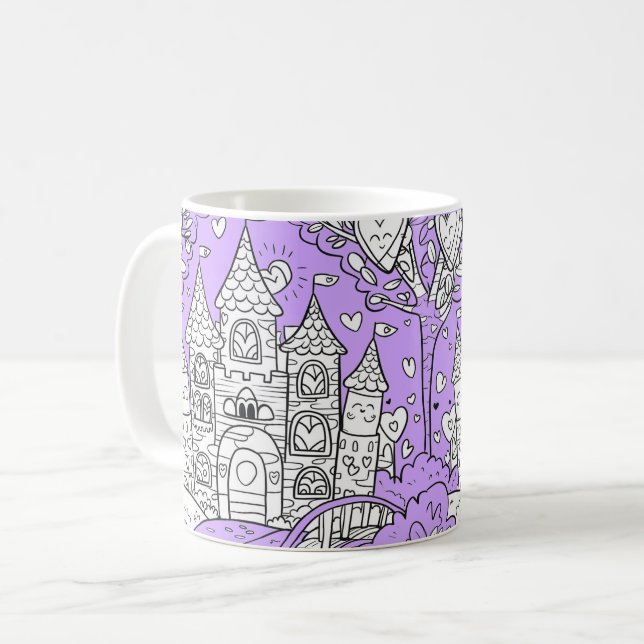 Coffee Mug Decorated with an Image of a Castle Kaffeetasse (Vorderseite Links)