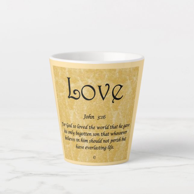 coffee mug-Love 3;16 Milchtasse (Vorderseite)