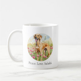 Coffee Mug – Peace Love Saluki Dog Lover Mug Kaffeetasse