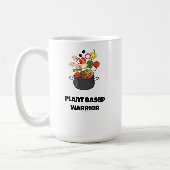 Coffee mug - Plant based warrior Kaffeetasse (Links)