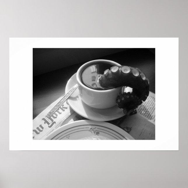 Coffee mug with tentacle poster (Vorne)