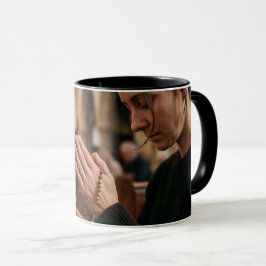 Coffee Mug Woman Praying in Church Religious Tasse