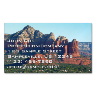 Coffee Pot Rock I in Sedona Arizona Magnetische Visitenkarte
