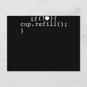 Coffee Refill Smart Coding Software Engineer Feiertagspostkarte