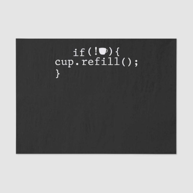 Coffee Refill Software Engineer für intelligente C Seidenpapier (Vorderseite)