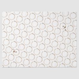 COFFEE Rings Brown White Artisan Fun Seidenpapier