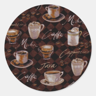 Coffee Runder Aufkleber