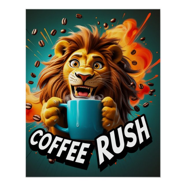 Coffee Rush Lion Poster (Vorderseite)