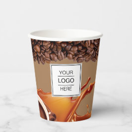 Coffee Shop-Becher für kundenspezifische Logos Pappbecher