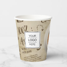 Coffee Shop-Becher für kundenspezifische Logos