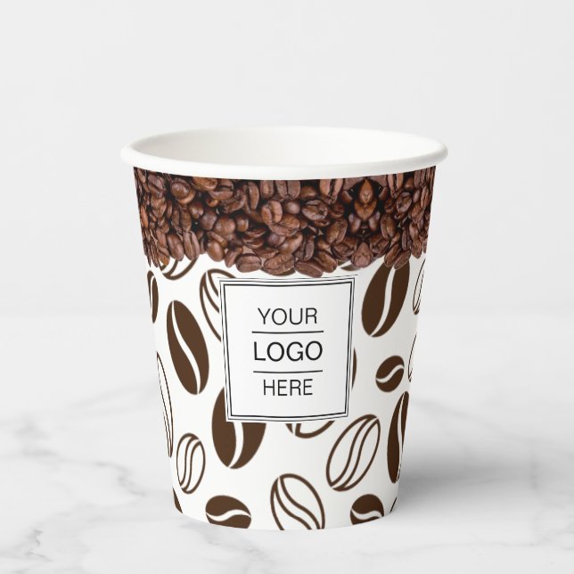 Coffee Shop-Becher für kundenspezifische Logos Pappbecher (Vorderseite)