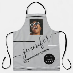 Coffee Shop Cake Ice Creme Grau für kundenspezifis Schürze