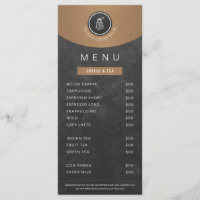 Coffee shop Logo Kupfer schwarze Promotion Preisli