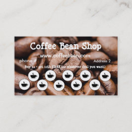 Coffee Shop Loyalty Punch Card Visitenkarten Treuekarte