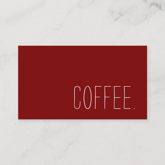 Coffee Shop Loyalty Simple Punch Treuekarte (Vorderseite)