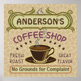 Coffee Shop mit Cup kreieren Sie Ihr eigenes Perso Poster
