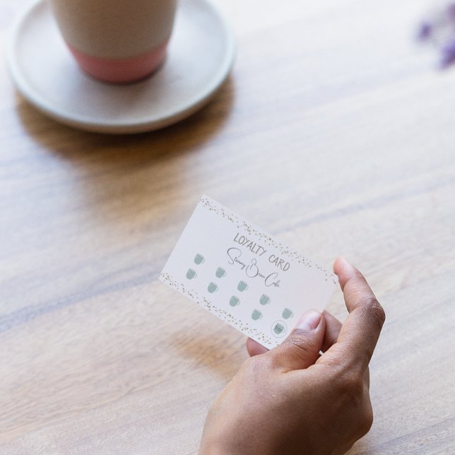 Coffee Shop Retro Carte de fidélité Quirky (Créateur téléchargé)
