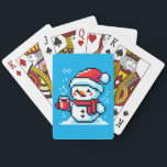 Coffee Snowman - Cosy Pixel Art Christmas Design Spielkarten<br><div class="desc">Sogar Schneemänner brauchen ihre Kaffee-Reparatur! ☕ ⛄ Das Design des "Coffee Snowman" zeichnet sich durch einen Pixelkunst-Schneemann aus, der einen festlichen Weihnachtsmützen trägt und dabei glücklich eine warme Tasse Kaffee hält. Dieses niedliche und geheimnisvolle Design verbindet festlichen Charme mit koffeingeführtem Glück und eignet sich ideal für Kaffeeliebhaber, Wintersportler und Liebhaber...</div>