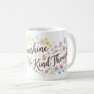 Coffee-Sonnenlicht-Gedanken-Blumen-Wrap-Tasse Kaffeetasse