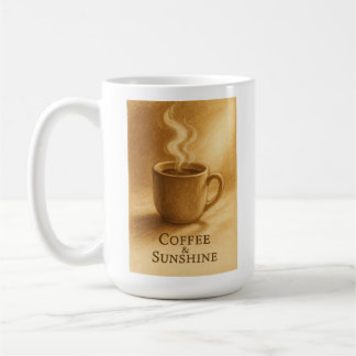 Coffee & Sunshine – Cozy Morning Sepia Art Kaffeetasse