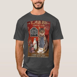 Coffee Tabby Cat lustige Zitate T-Shirt