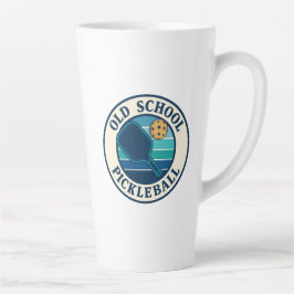 Coffee tall mug Old School Pickleball club logo 