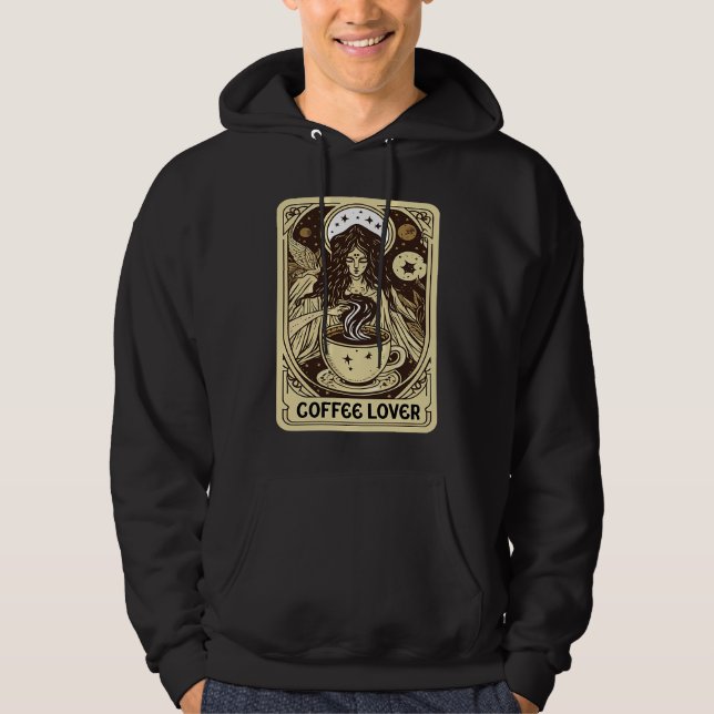 Coffee Tarot Card  Coffee Drinker Hoodie (Vorderseite)