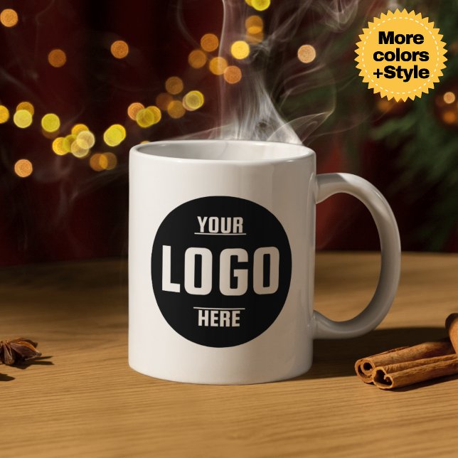 Coffee-Tasse mit dem Logo "Custom Business" - Perf Jumbo-Tasse (Make a lasting impression with our Custom Business Logo Mug! )