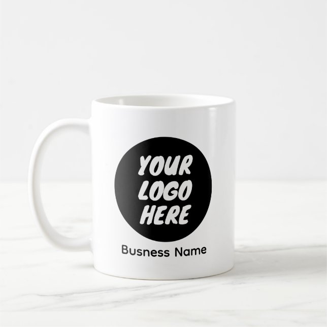 Coffee-Tasse mit kundenspezifischen Firmenlogo und Kaffeetasse (Links)