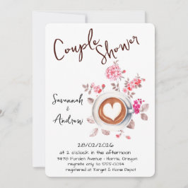 Coffee Themed Couple Shower Invitation Einladung