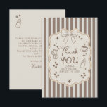 Coffee Themed Whimsical Baby Shower Dankeskarte<br><div class="desc">Funny whimsical baby shower small thank you card  - coffee themed</div>