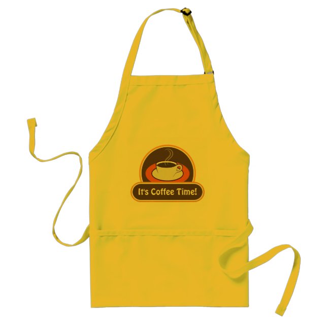 Coffee Time Coffee Cup Cafe Staff Standard Aprons Schürze (Vorne)