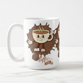 **Coffee Time – Cute Smiling Cup Steam  Kaffeetasse